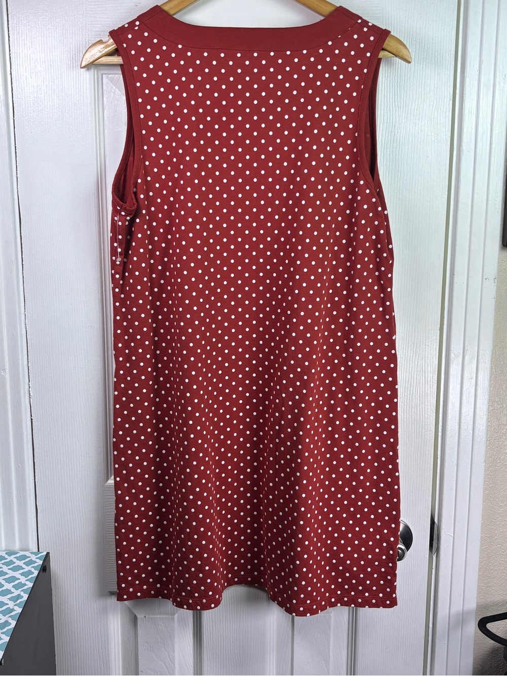 Lands' End Rust Dot Pattern Women's Dres with pockets size Medium - Picture 4 of 8